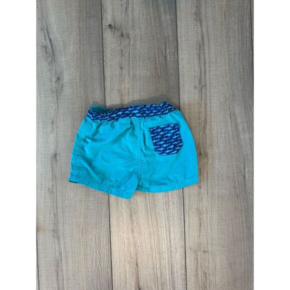 Zara Boy's Sharks Swimming Shorts Blue Teal 12 24 Months Drawstring Elastic Swim - Picture 2 of 2